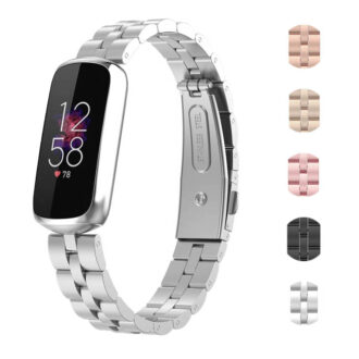 fb.m148.ss Gallery Silver StrapsCo Stainless Steel Metal Watch Band Strap for Fitbit Luxe