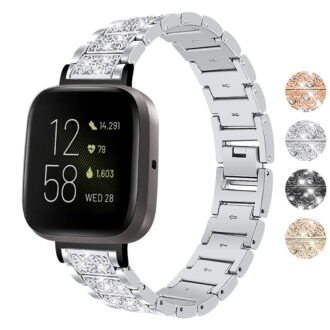 fb.m163 Gallery StrapsCo Evening Bracelet Watch Band Strap for Fitbit Versa 4 and Sense 2