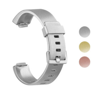 fb.r57.ss Gallery Silver StrapsCo Womens Rubber Watch Band Strap for Fitbit Inspire Inspire HR