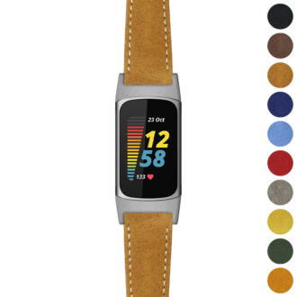 fbx5.st34 Suede Strap Short Standard Long for Fitbit Charge 5