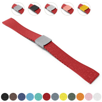 fk29 Gallery Red DASSARI Mosaic CTS FKM Vulcanized Rubber Watch Band Strap Cut To Size 20mm 22mm