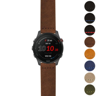 g.f255.st29 Gallery Brown StrapsCo Heavy Duty Suede Watch Strap 20mm