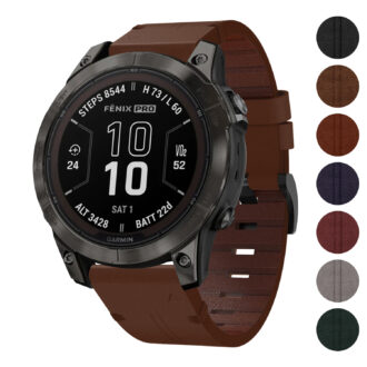g.l11 Gallery Brown Genuine Italian Leather Strap for Garmin Fenix 7