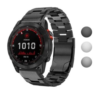 g.m14 Gallery StrapsCo Vented Titanium Bracelet for Garmin Quickfit 22 Quickfit26