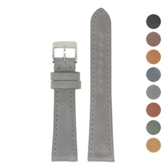 kd3.7 Gallery Grey StrapsCo Vintage Waxed Leather Watch Band Strap 18mm 19mm 20mm 21mm 22mm 24mm 1
